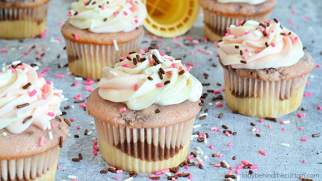 Semi Homemade Neapolitan Cupcakes