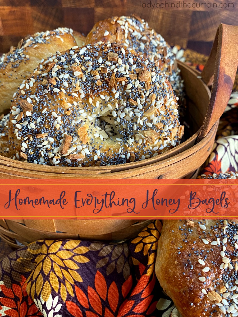 Homemade Everything Honey Bagels