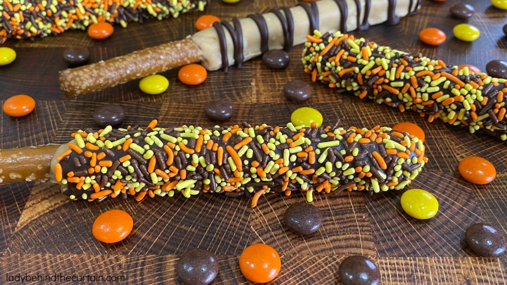 Reese's Pieces Decorated Pretzels