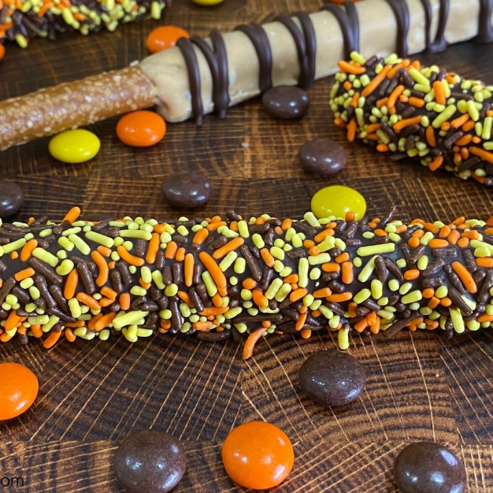 Reese's Pieces Decorated Pretzels