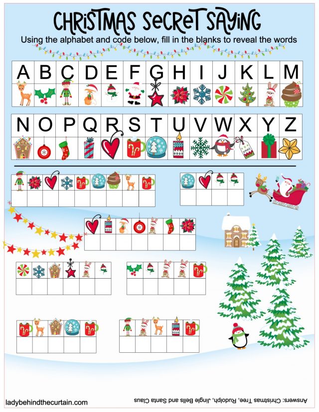 Indoor Christmas Games and Free Activity Sheets