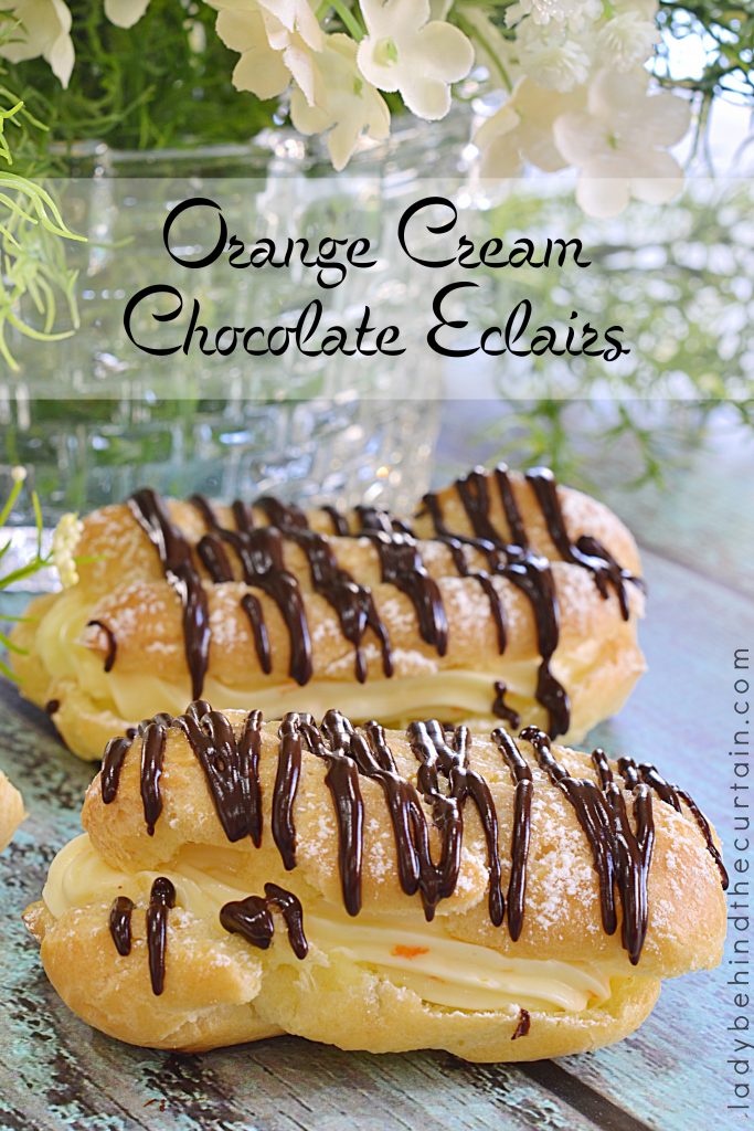 Orange Cream Chocolate Eclairs
