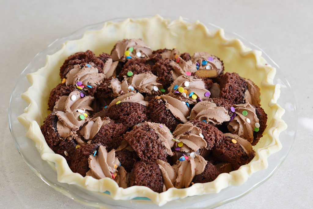 Peanut Butter Chocolate Cupcake Pie