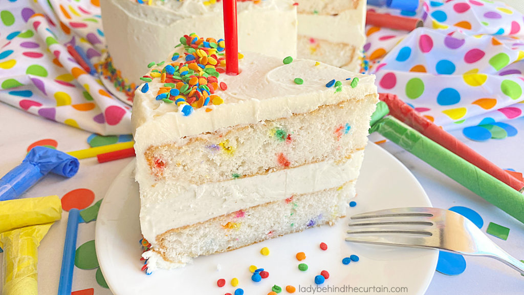 Homemade Birthday Cake Ice Cream Cake - The Cookie Writer
