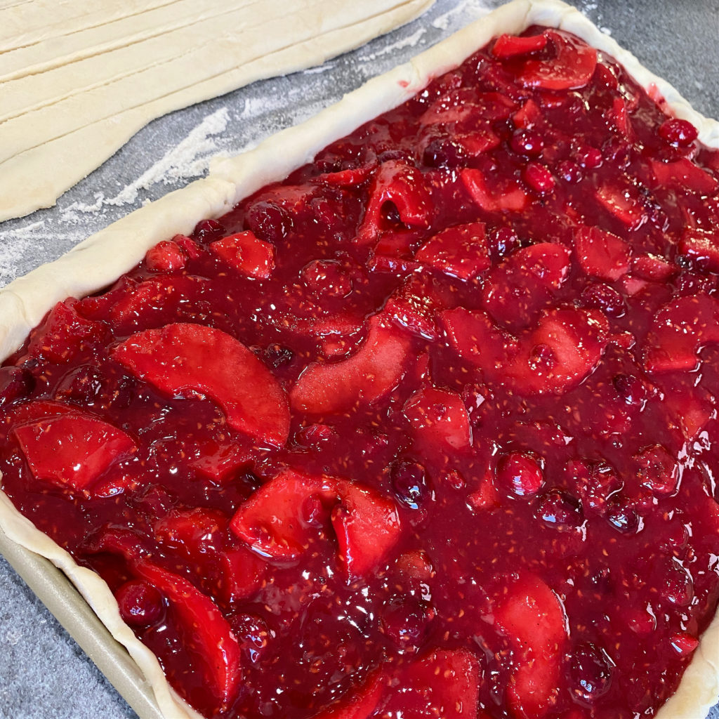 Cranberry Apple Slab Pie