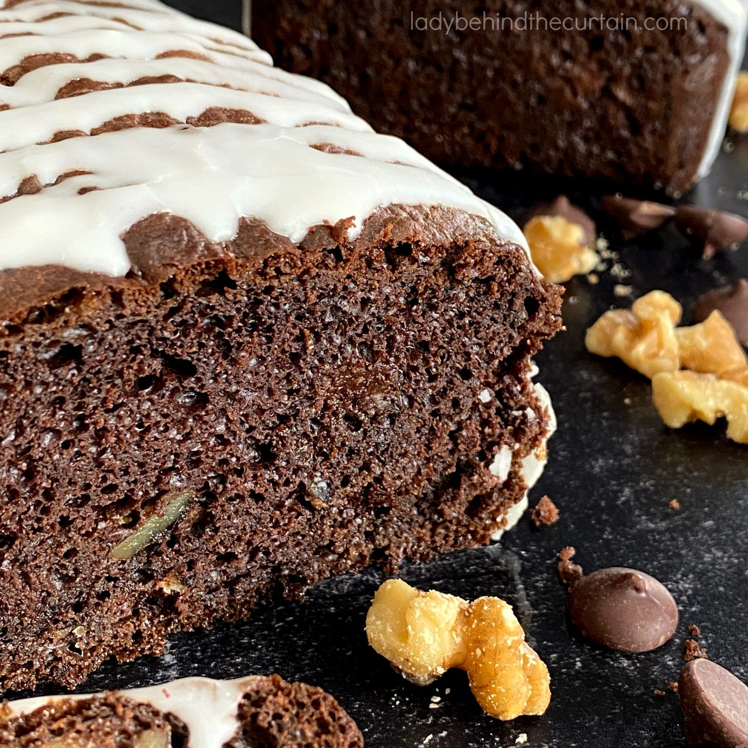 Dark Chocolate Chip Cake Mix Quick Bread