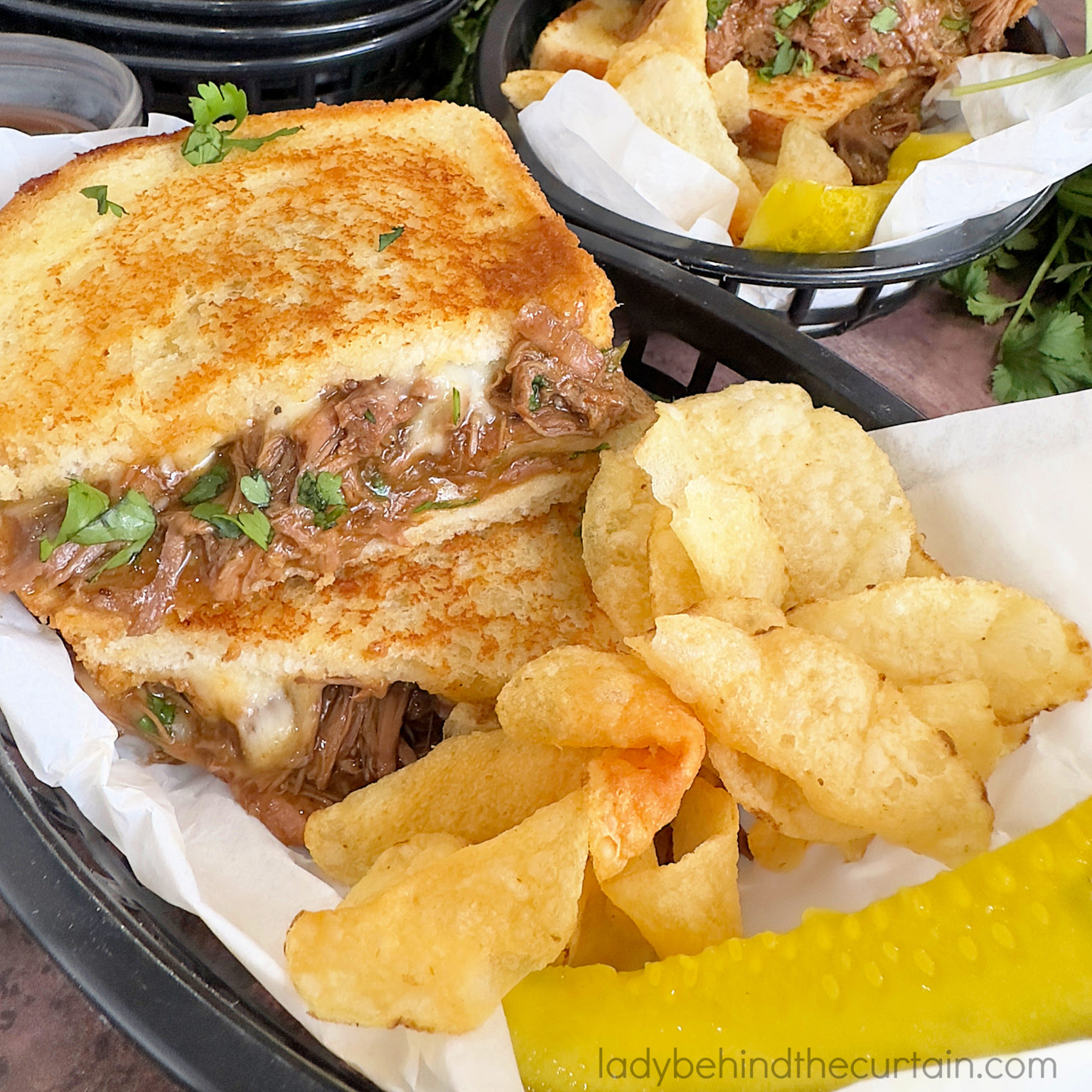 Copycat Disneyland Beef Birria Grilled Cheese Sandwich