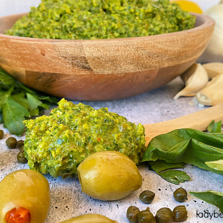 Basil and Green Olive Pesto