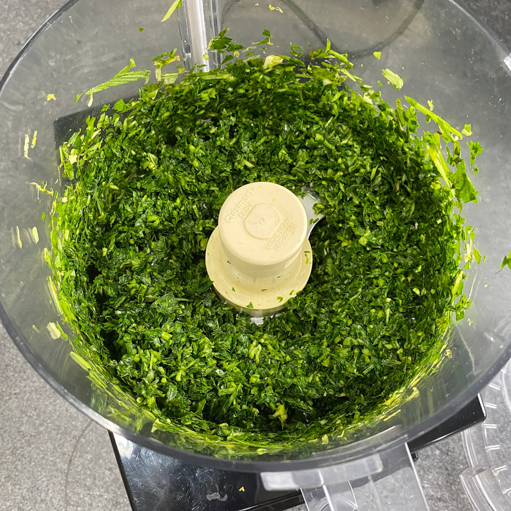 Basil and Green Olive Pesto