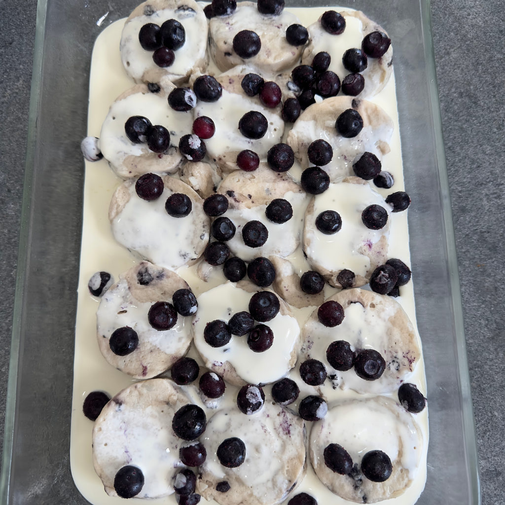 Semi Homemade Blueberries and Cream Biscuit Dessert