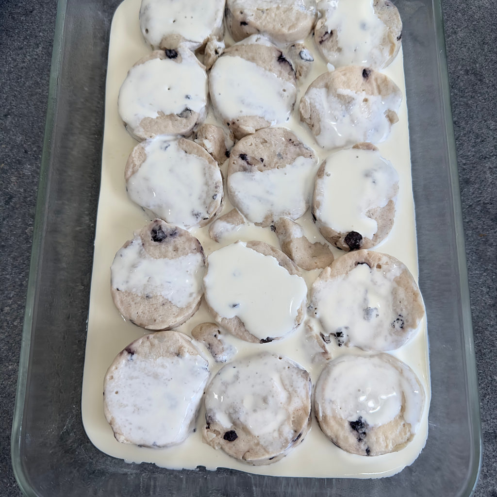 Semi Homemade Blueberries and Cream Biscuit Dessert