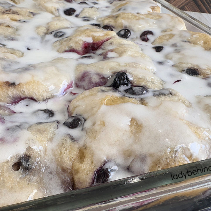 Semi Homemade Blueberries and Cream Biscuit Dessert