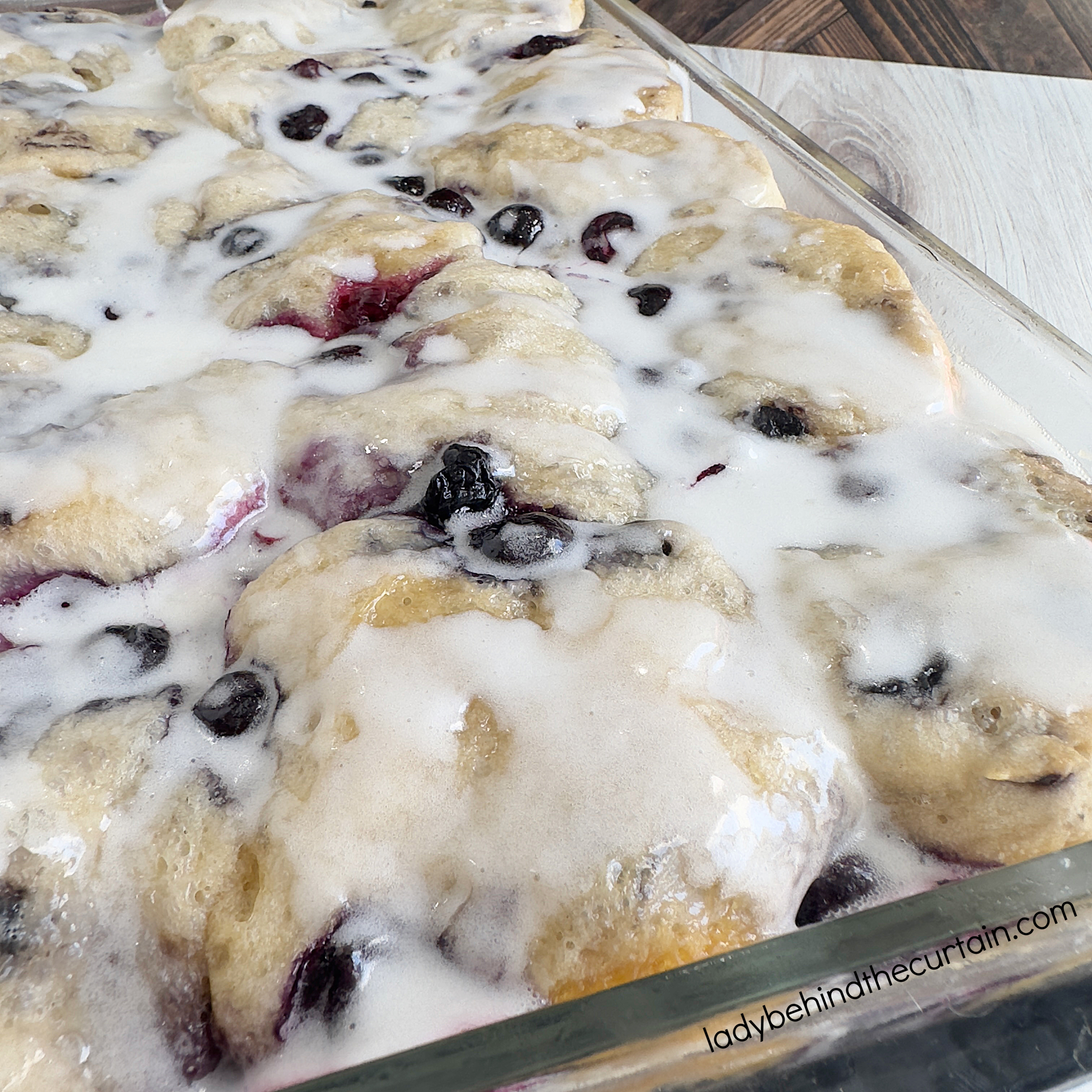 Semi Homemade Blueberries and Cream Biscuit Dessert