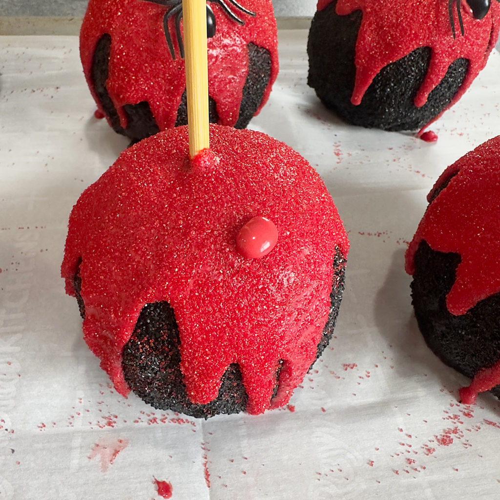 Black Widow Carmel Apples