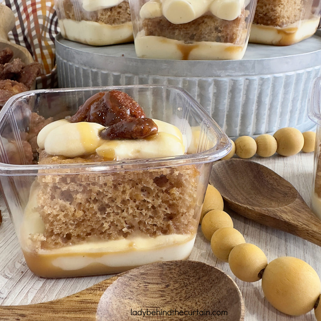 Spice Cake Caramel Mini Trifles