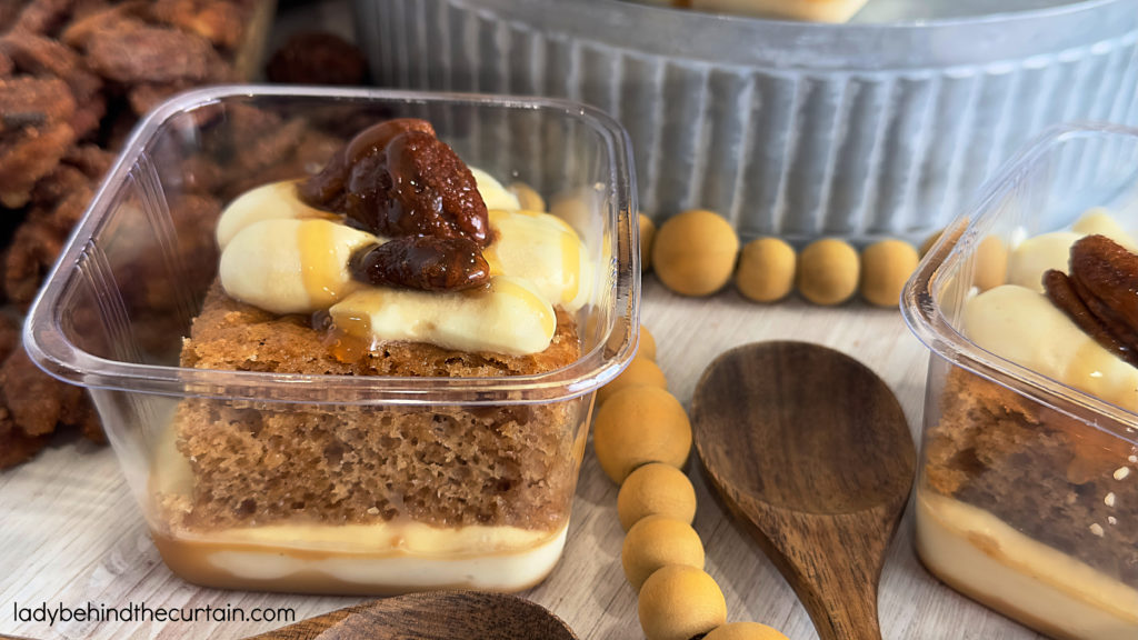 Spice Cake Caramel Mini Trifles