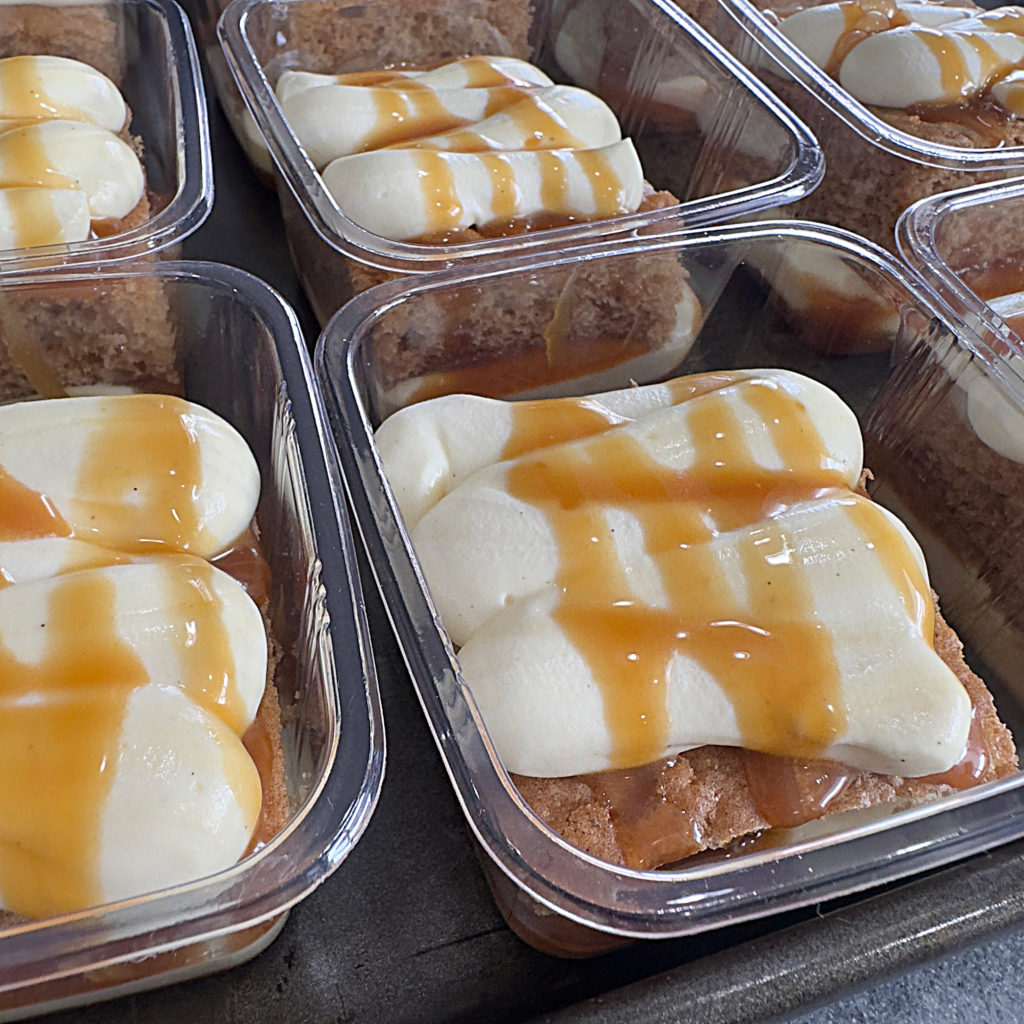 Spice Cake Caramel Mini Trifles