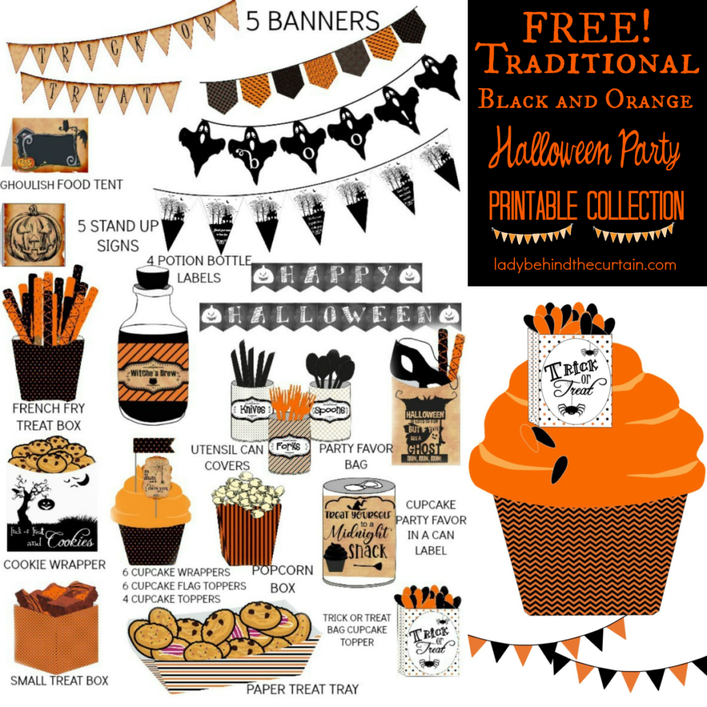 Traditional Black and Orange Halloween Party Collection