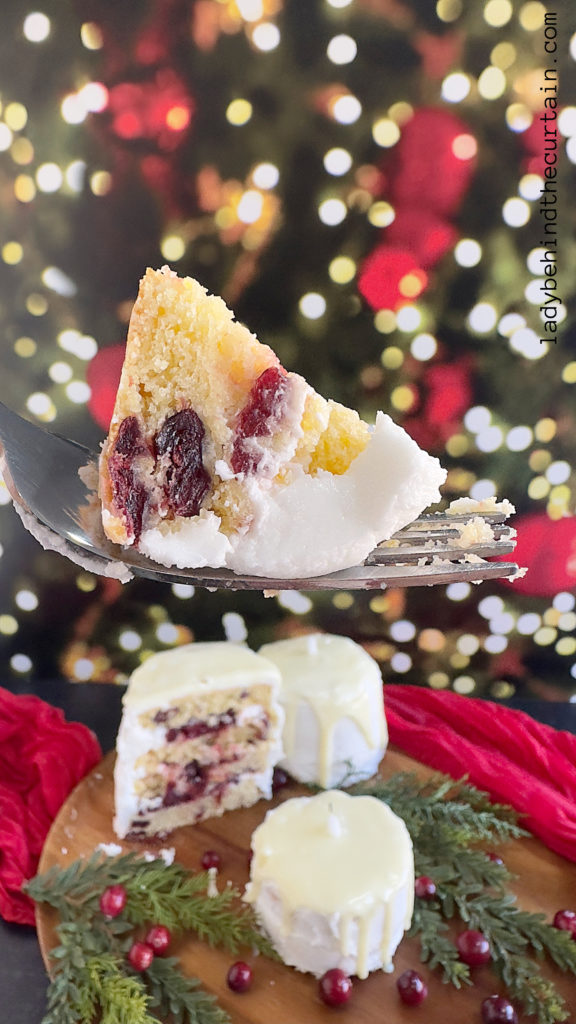 Cranberry Orange Christmas Candle Cakes