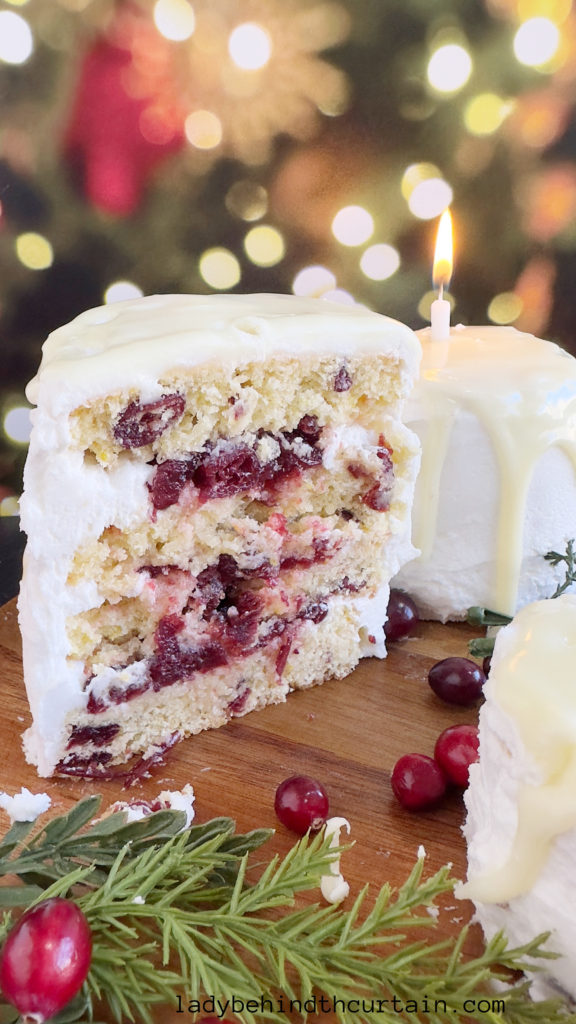 Cranberry Orange Christmas Candle Cakes