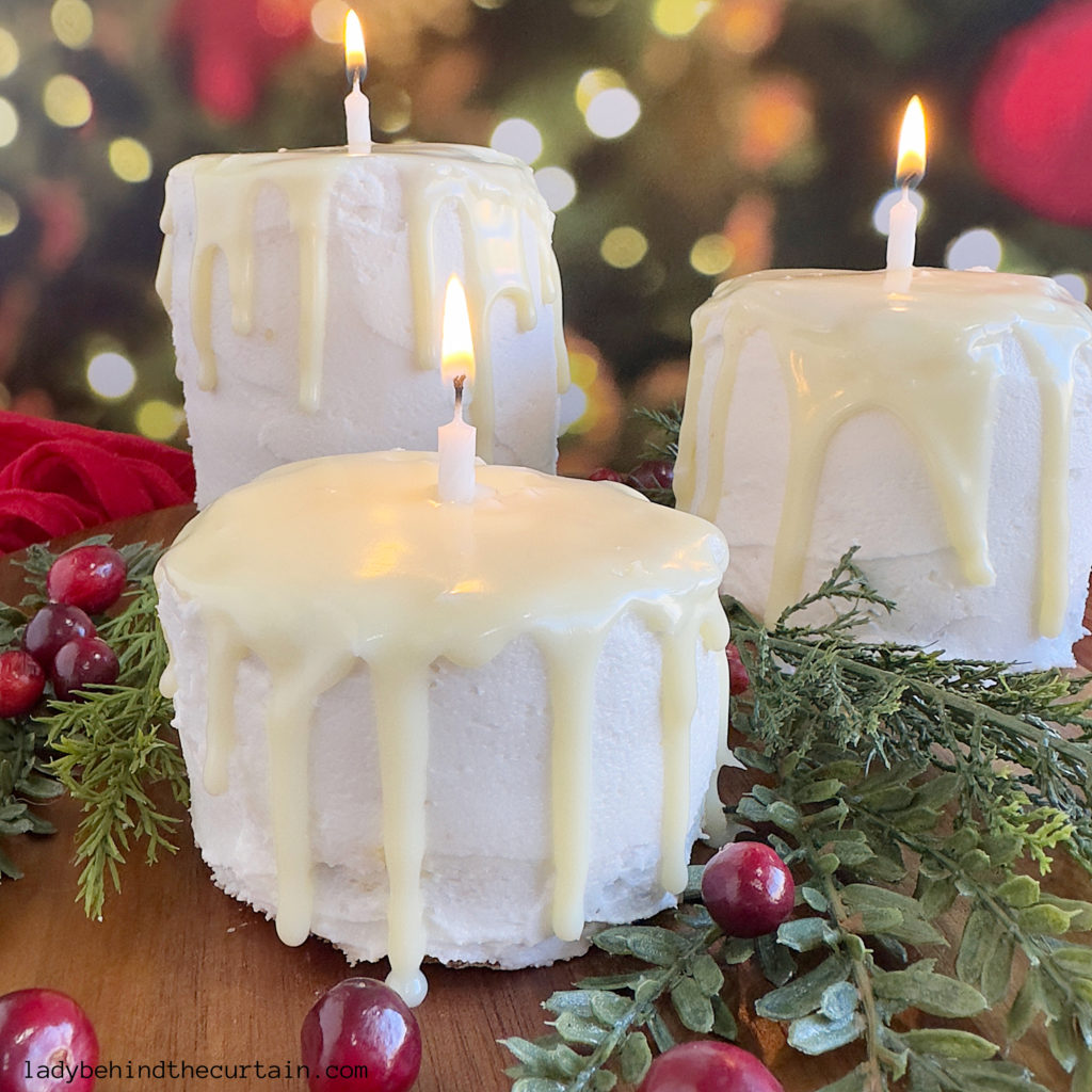 Cranberry Orange Christmas Candle Cakes