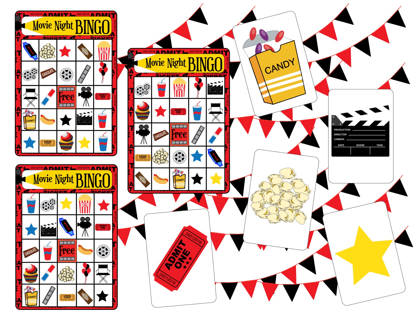 Movie Night Birthday Party FREE Printable Collection