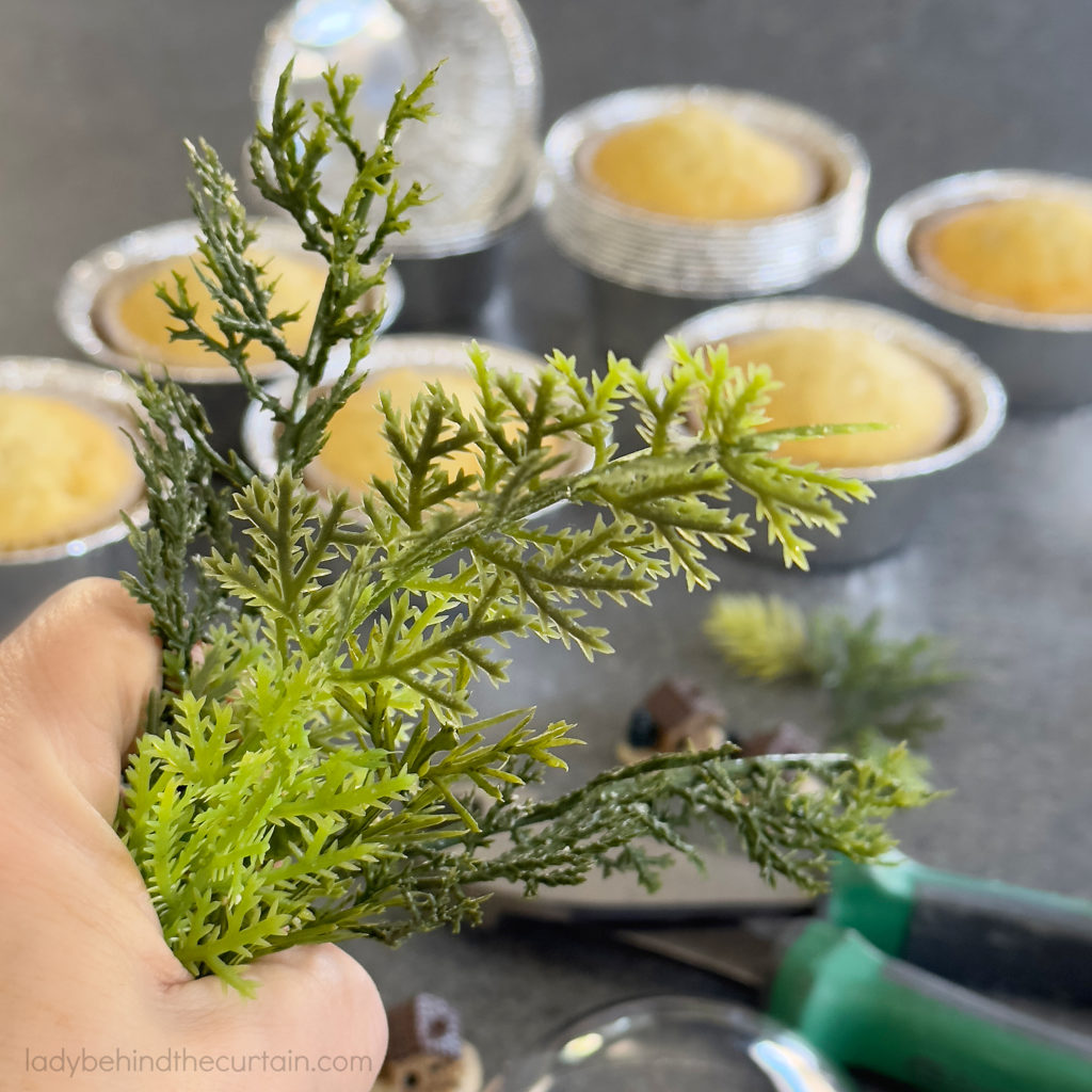 Snow Globe Coconut Cupcakes