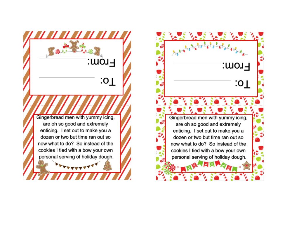 Holiday and Celebration Dough Topper FREE Printable Collection