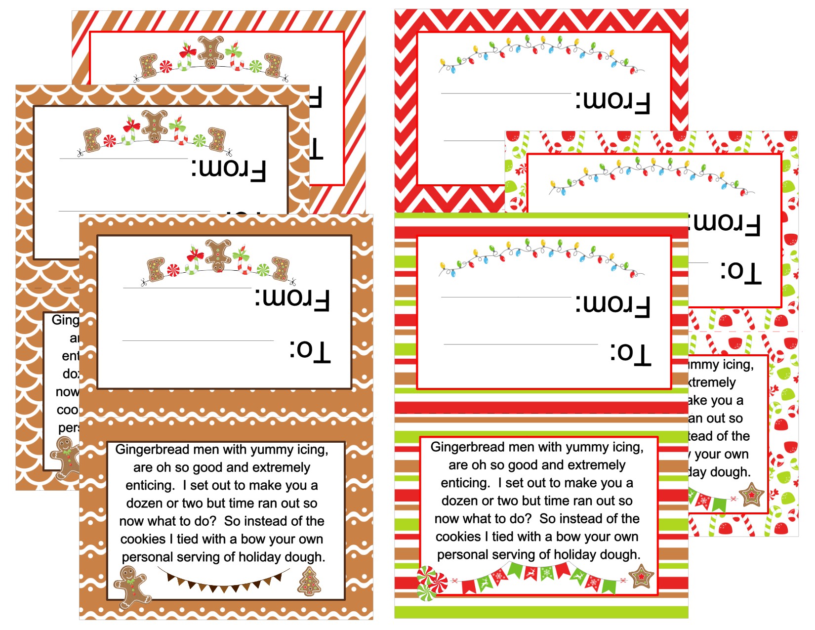 Holiday and Celebration Dough Topper FREE Printable Collection