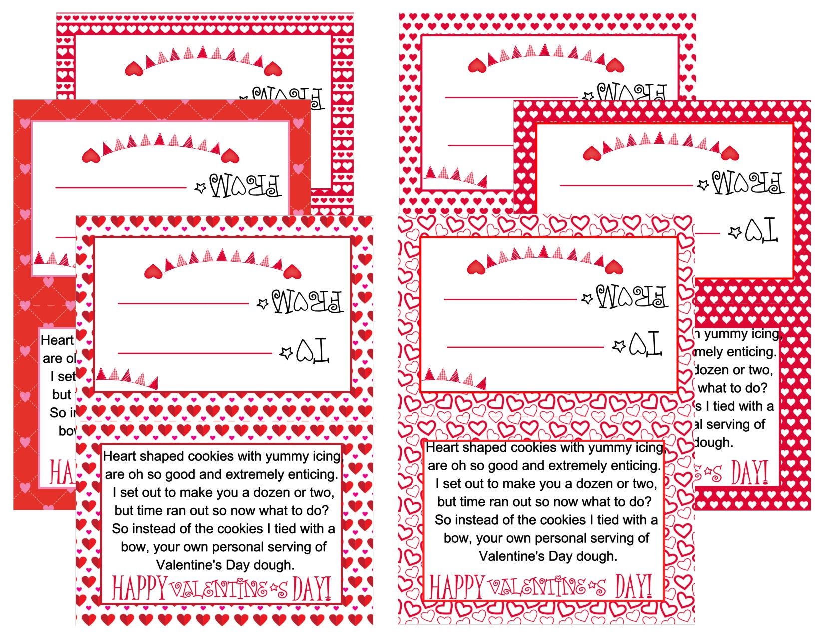 Holiday and Celebration Dough Topper FREE Printable Collection