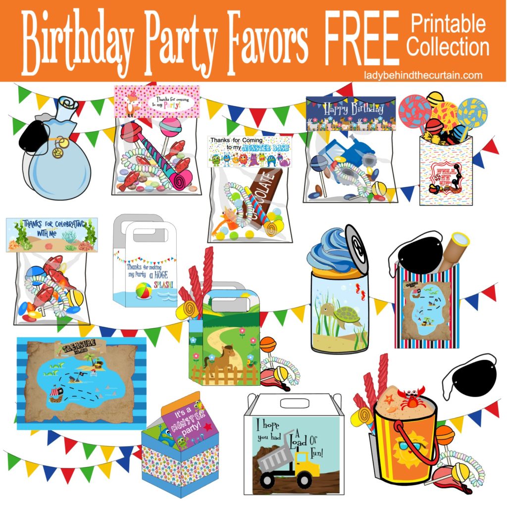 Birthday Party Favor FREE Printable Collection