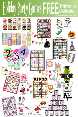 Kids Holiday Party Games FREE Printable Collection