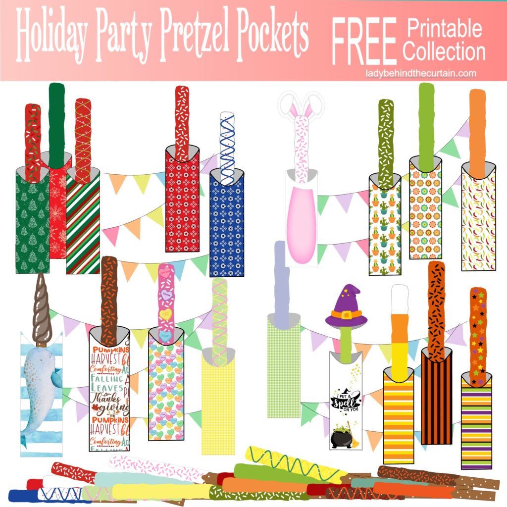 Holiday Party Pretzel Pocket FREE Printable Collection