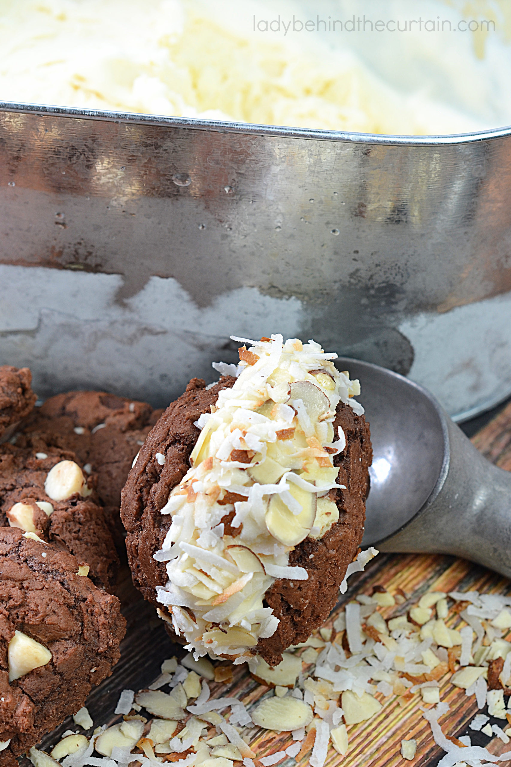 Homemade Almond Joy Ice Cream Sandwiches