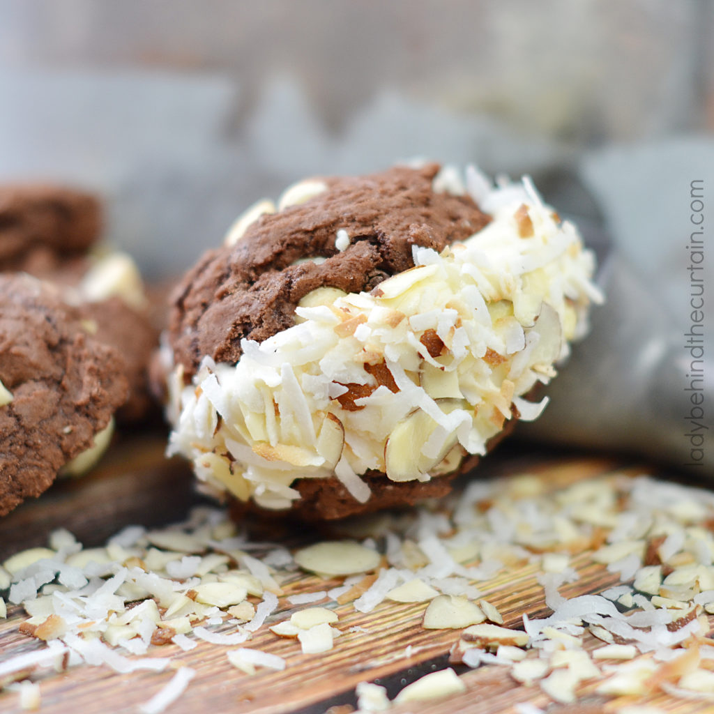 Homemade Almond Joy Ice Cream Sandwiches