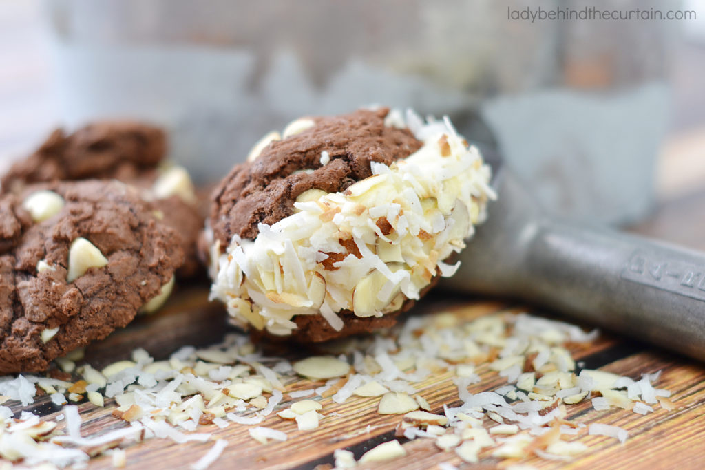 Homemade Almond Joy Ice Cream Sandwiches