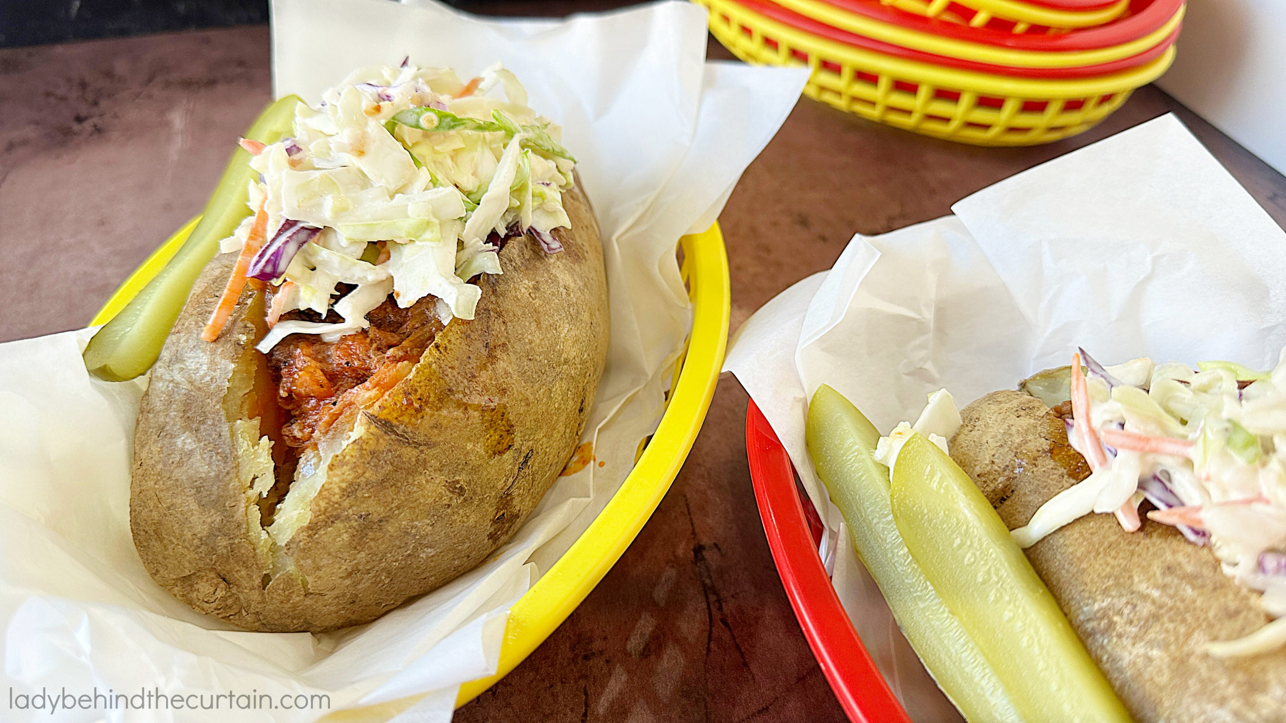 Disneyland Copycat Barbecue Beef Stuffed Baked Potatoes