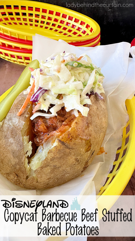 Disneyland Copycat Barbecue Beef Stuffed Baked Potatoes