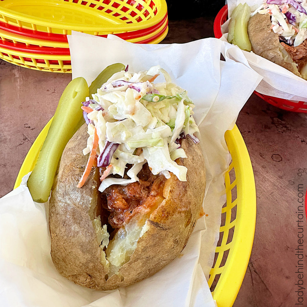 Disneyland Copycat Barbecue Beef Stuffed Baked Potatoes