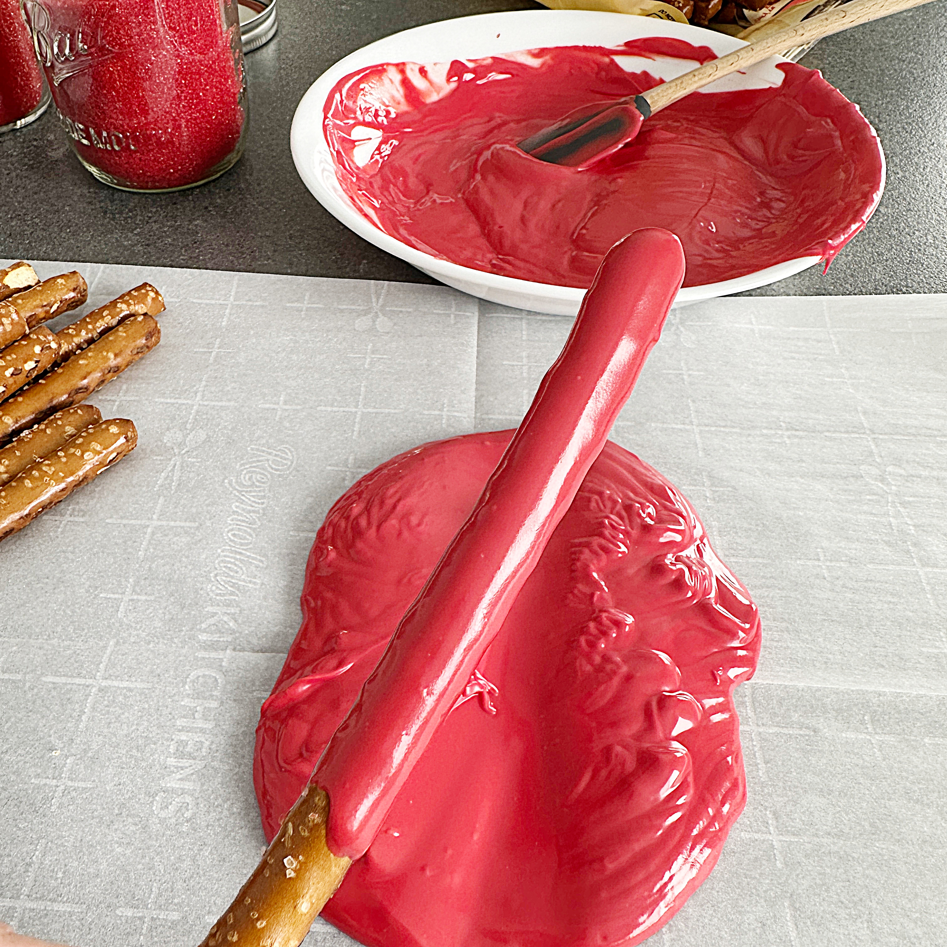 Pirate Party Themed Decorated Pretzel Rods