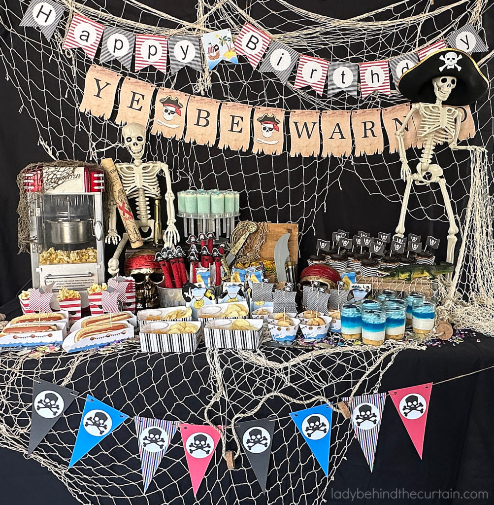 Pirate Party Themed Decorated Pretzel Rods