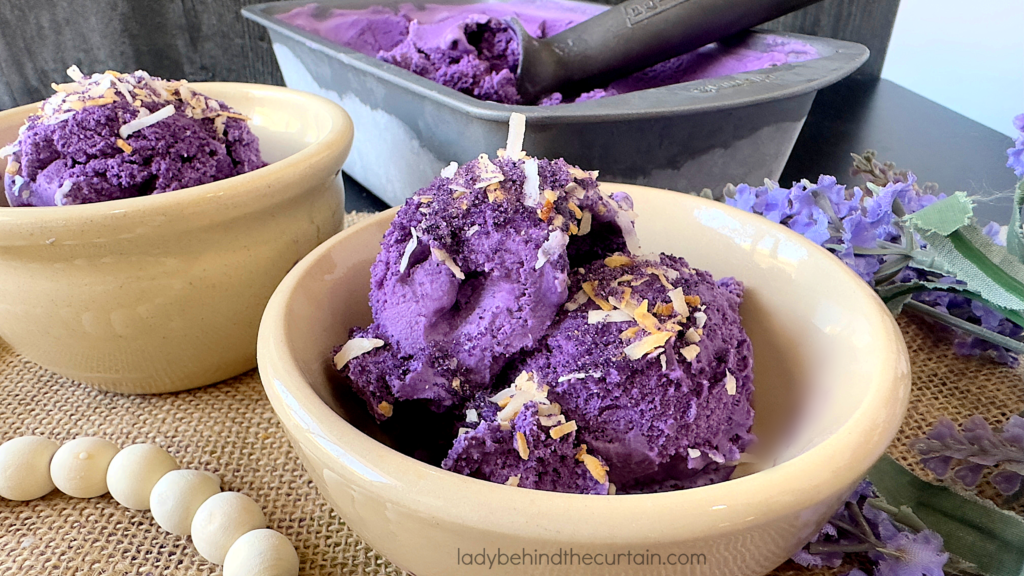 Homemade Ube Ice Cream