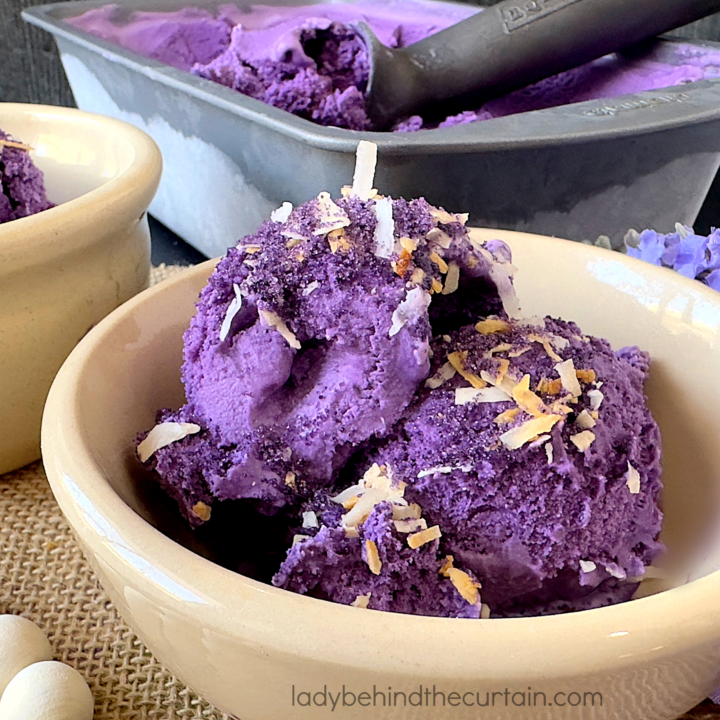 Homemade Ube Ice Cream