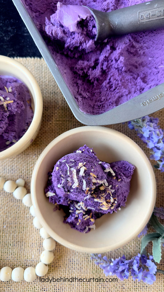 Homemade Ube Ice Cream