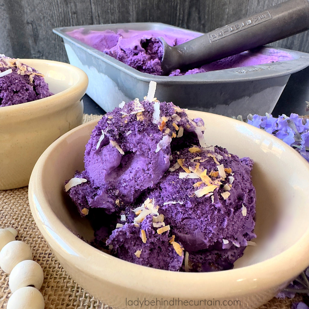 Homemade Ube Ice Cream