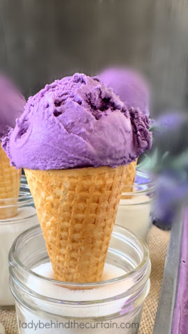 Homemade Ube Ice Cream