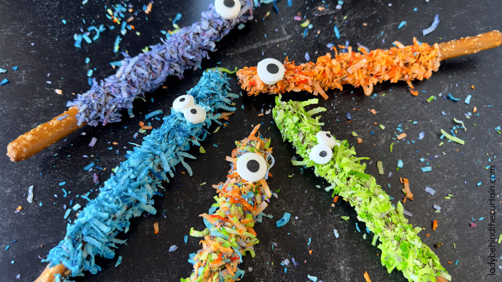 Fuzzy Monster Decorated Pretzels