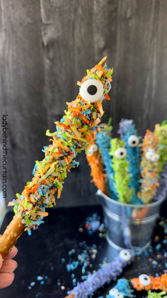 Fuzzy Monster Decorated Pretzels