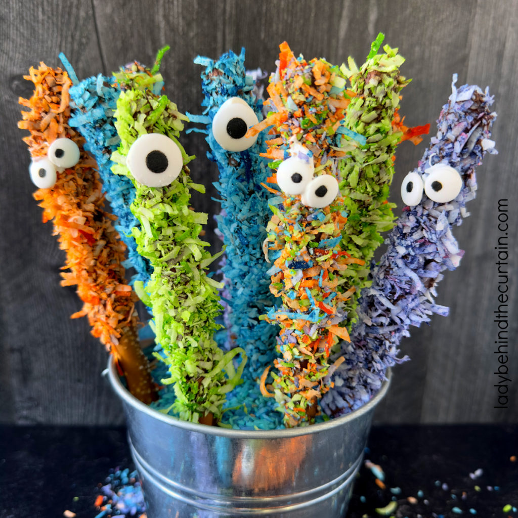 Fuzzy Monster Decorated Pretzels