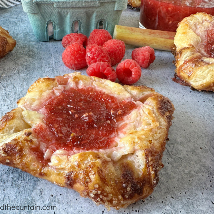 Homemade Rhubarb Cheese Danish